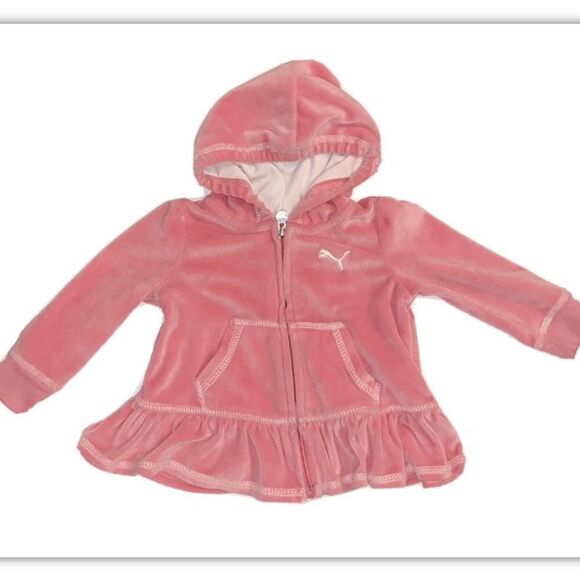 Girls Puma velour jacket size 12 months - Picture 1 of 4